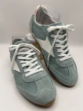 Mila Paoli Fashion Sneakers Women's Size 8 Blue Suede Made in Italy NEW