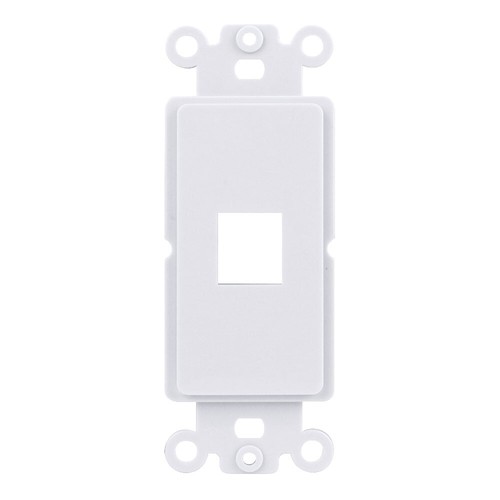 Correa de inserción estilo Decora Keystone de una sola banda de 1 puerto (paquete de 10, blanco) - Imagen 2 de 6
