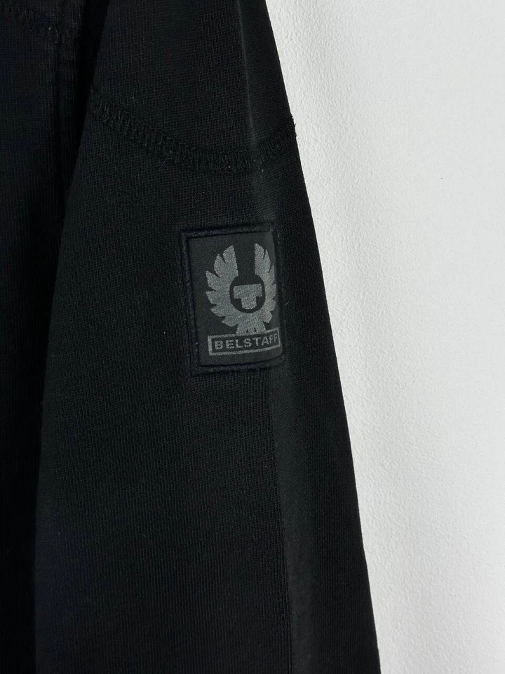 Sudadera Belstaff Negra Cremallera Completa/Sudador Jersey Logo Talla M Foto 4 de 4