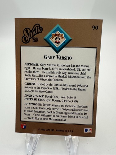 1992 Leaf Studio Baseball - #1-250 - Complete Your Set - You Pick - Picture 201 of 519