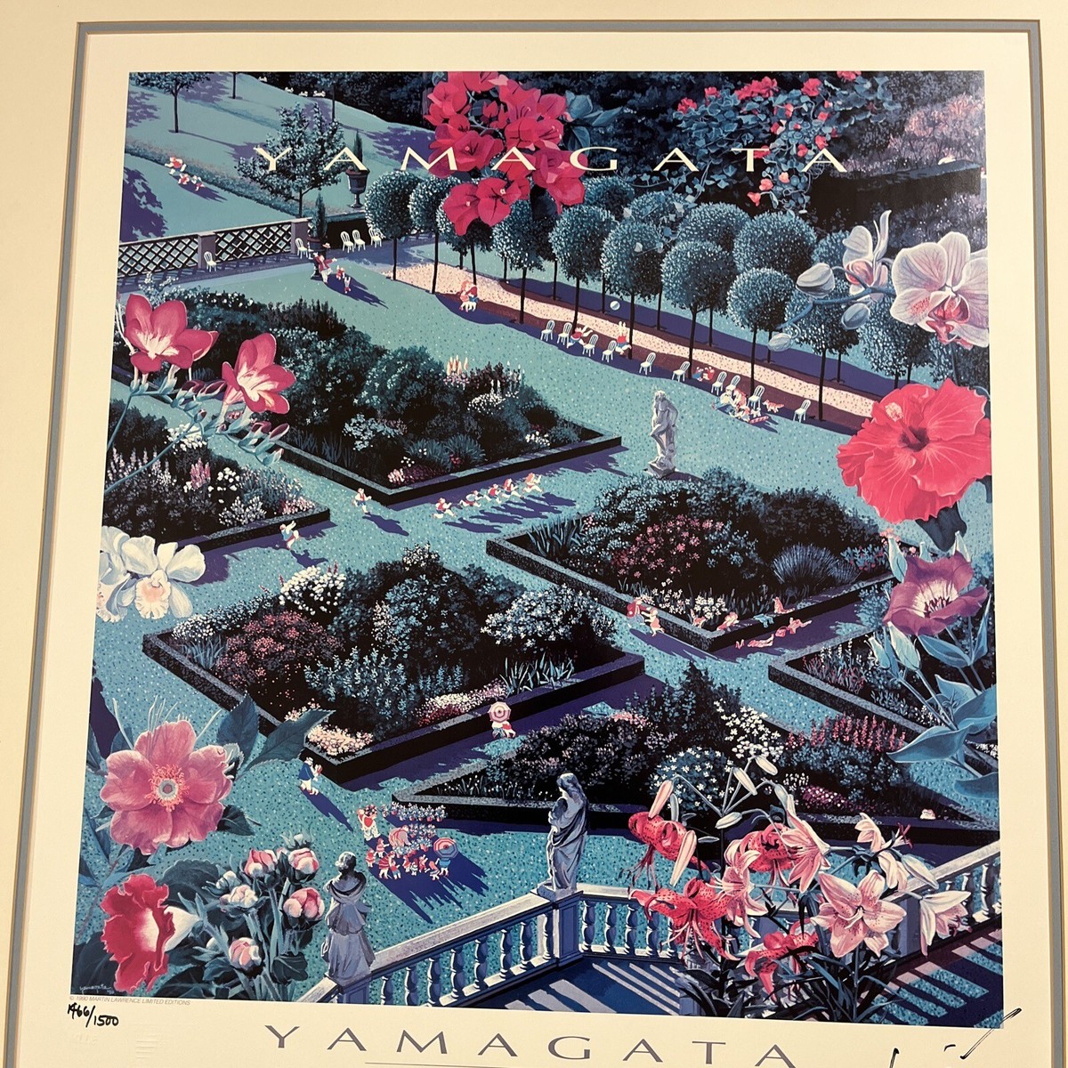 YAMAGATA 1987 アート作品 Circus in the Square 1987 Serigraph 22x29 by Hiro Yamagata