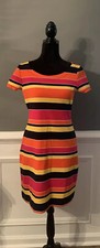 Banana Republic super stretch striped short sleeve bodycon dress size 6