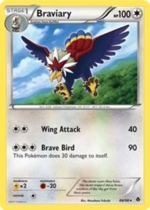 Pokémon TCG - Braviary - 88/98 - Holo Rare - Emerging Powers [Moderately Played]