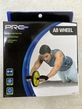 Pro Strength Ab Wheel Black/Yellow Lightweight Portable Core Strength Balance