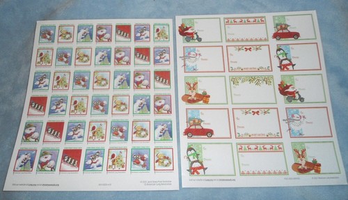 American Lung Assoc 17 NAVIDAD Etiquetas Adhesivas Etiqueta Muñeco de Nieve Oso Pingüinos Corgi - Imagen 3 de 4