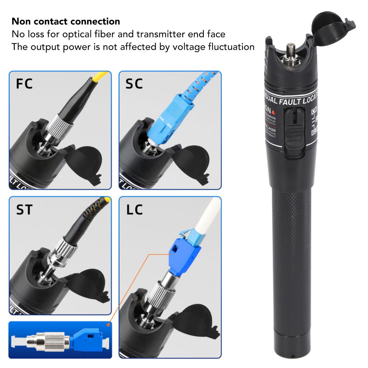 Visual Fault Locator 60MW 60KM Output FC SC ST Ports VFL Visual Fault Locator 60MW 60KM Output FC SC ST Ports VFL