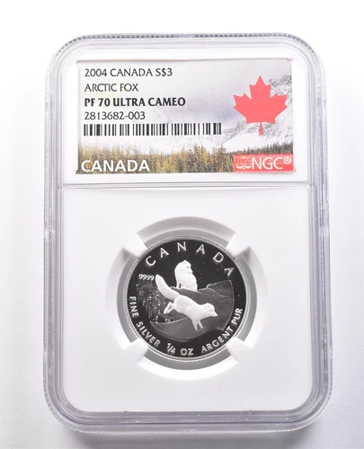 2004 Canada 3 Dollars Silver Arctic Fox PF70 UCAM NGC *9987