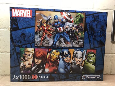 Clementoni Marvel 2x 1000 Teile Stichsäge Puzzle Brandneu Versiegelt