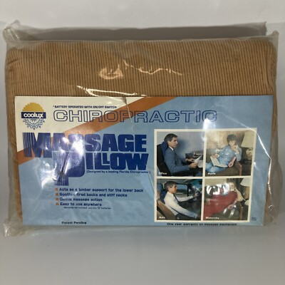 Vintage Coolux Battery Operated Massage Pillow Home, Office, Travel, Sports