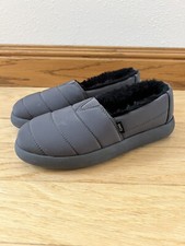 TOMS Ezra Faux Fur Scuff Womens Grey Casual Slippers Size 6.5 10016808T-021