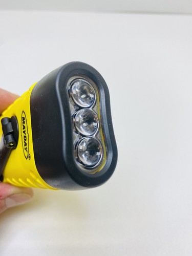 Torcia a manovella Mayday con pannello solare e clip gialla - Foto 4 di 10