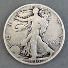 1938-P Walking Liberty Half Dollar, VG Grade