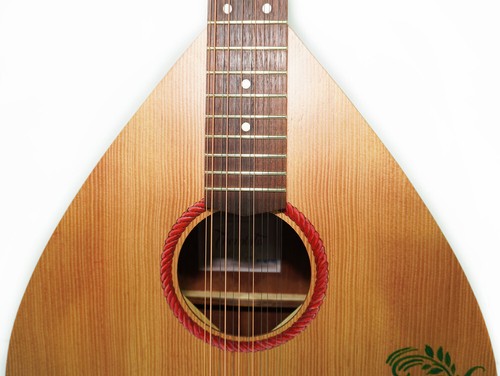 Neue Akustikgitarre 12 Saiten Folk Laute Vihuela Kobza handbemalt Naturholz - Bild 2 von 11