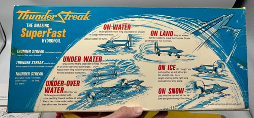 1968 Ideal Super Fast Water / Land Hydrofoil Thunderstreak w/ Box *Incomplete* - Picture 5 of 24