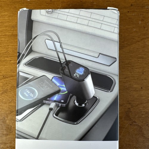 Super Fast Charge Retractable Car Charger 4 in 1 Fast Car Phone Charger 120W - Picture 4 of 5