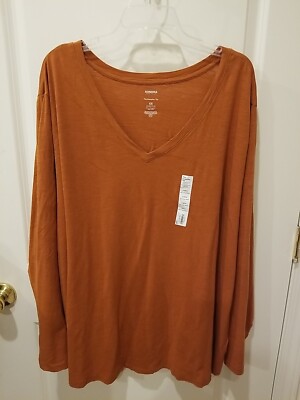 Sonoma Women L/S Everyday Tee Nutmeg Bronze Size 4X