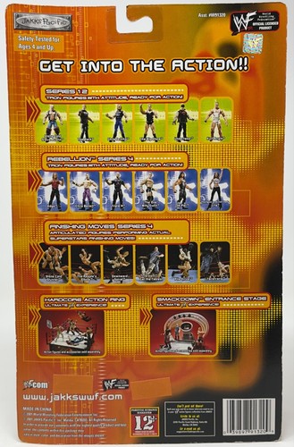 2001 JAKKS PACIFIC WWF MOC BCA BACKLASH SERIES 5 THE ROCK - Picture 2 of 2
