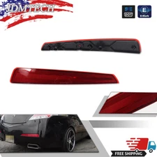 Red Lens Bumper Reflector For 2009-2011 Acura TL Set of 2 Rear Driver Passenger 