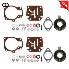 2 Carburetor Rebuild Repair Kit For OMC Johnson Evinrude 0392061 0396701 0398729
