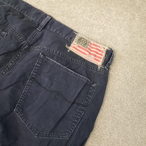 Ralph Lauren Mens 36x32 Trousers Blue Navy Corduroy Cords Polo Jeans Co W36 L32 - Picture 12 of 14