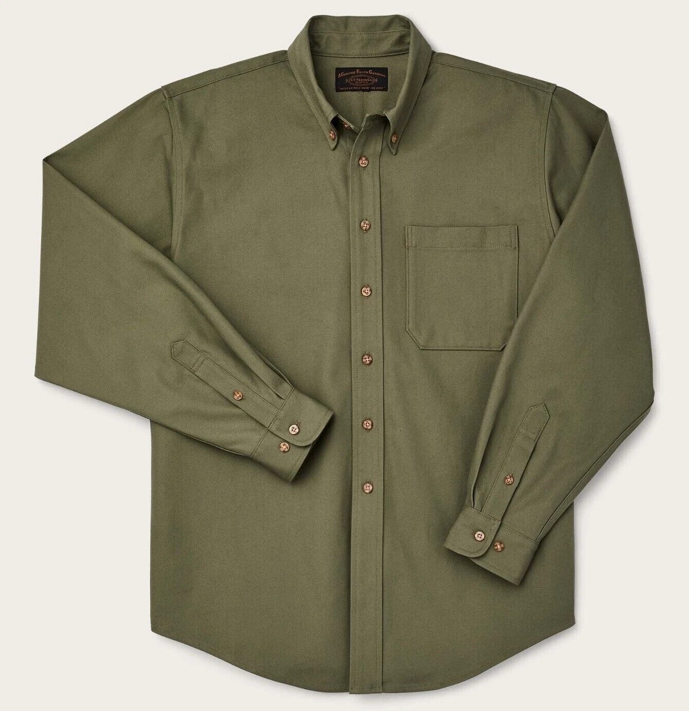 Filson Iron Cloth Oxford Shirt 20230529 Burnt Olive Pale Heavy Duty 9.4 OZ CC
Opens in a new window