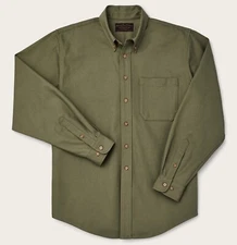 Filson Iron Cloth Oxford Shirt 20230529 Burnt Olive Pale Heavy Duty 9.4 OZ CC