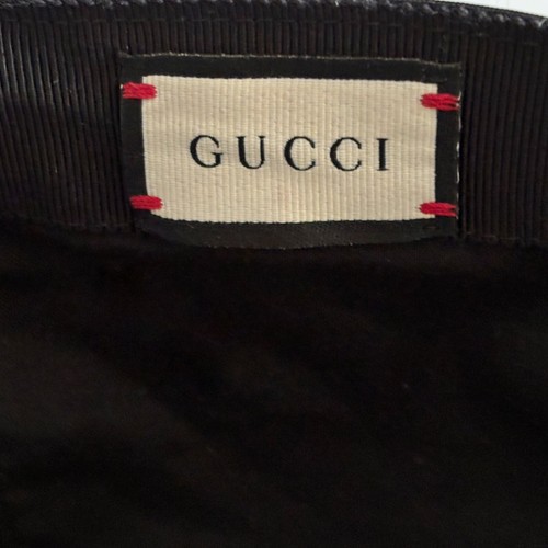 GUCCI Montecarlo Unisex/Mens Black Logo Baseball Cap Size Large - 第 8/9 張圖片