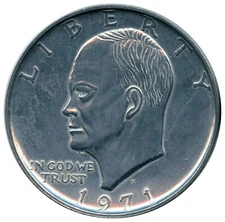 Giant 1971-S Eisenhower Dollar 3" Metal Coin Replica