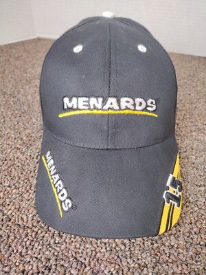 MENARDS Paul Menard Hat Cap #15 Nascar Racing Black Embroidered