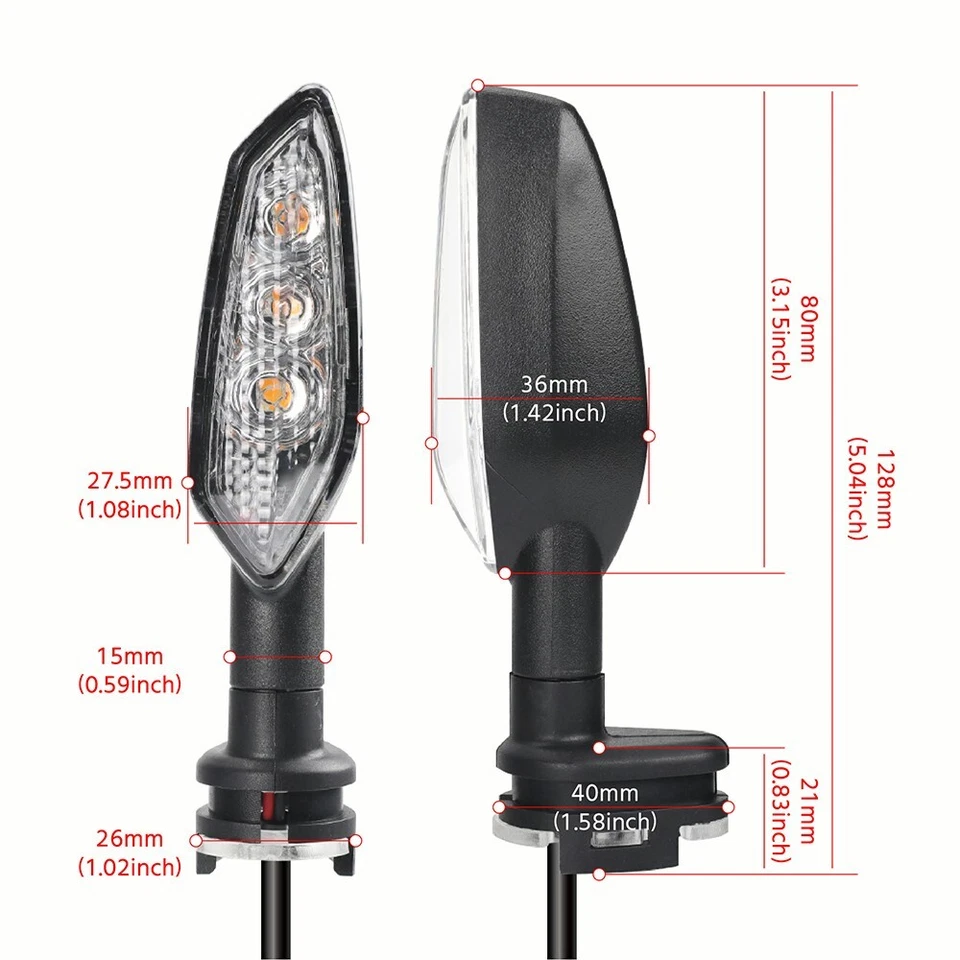 Luz intermitente LED delantera trasera para YAMAHA XSR700 XSR900 WR 250R/X YBR 125/250 Foto 2 de 4