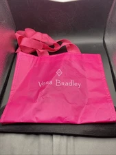 Vera Bradley Bright Hot Pink Reusable Tote Shopping Bag (10x8x4)
