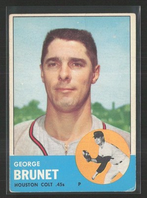 1963 Topps #538 George Brunet - VG/EX Set Break!