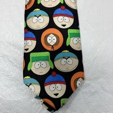 VTG South Park Tie Boys Heads All Over Print 100% Silk 1998 RM Style Ralph M