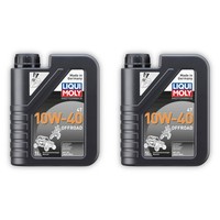 2X MotoröL Motorbike 4T 10W-40 Offroad Liqui Moly 3055 1 Liter