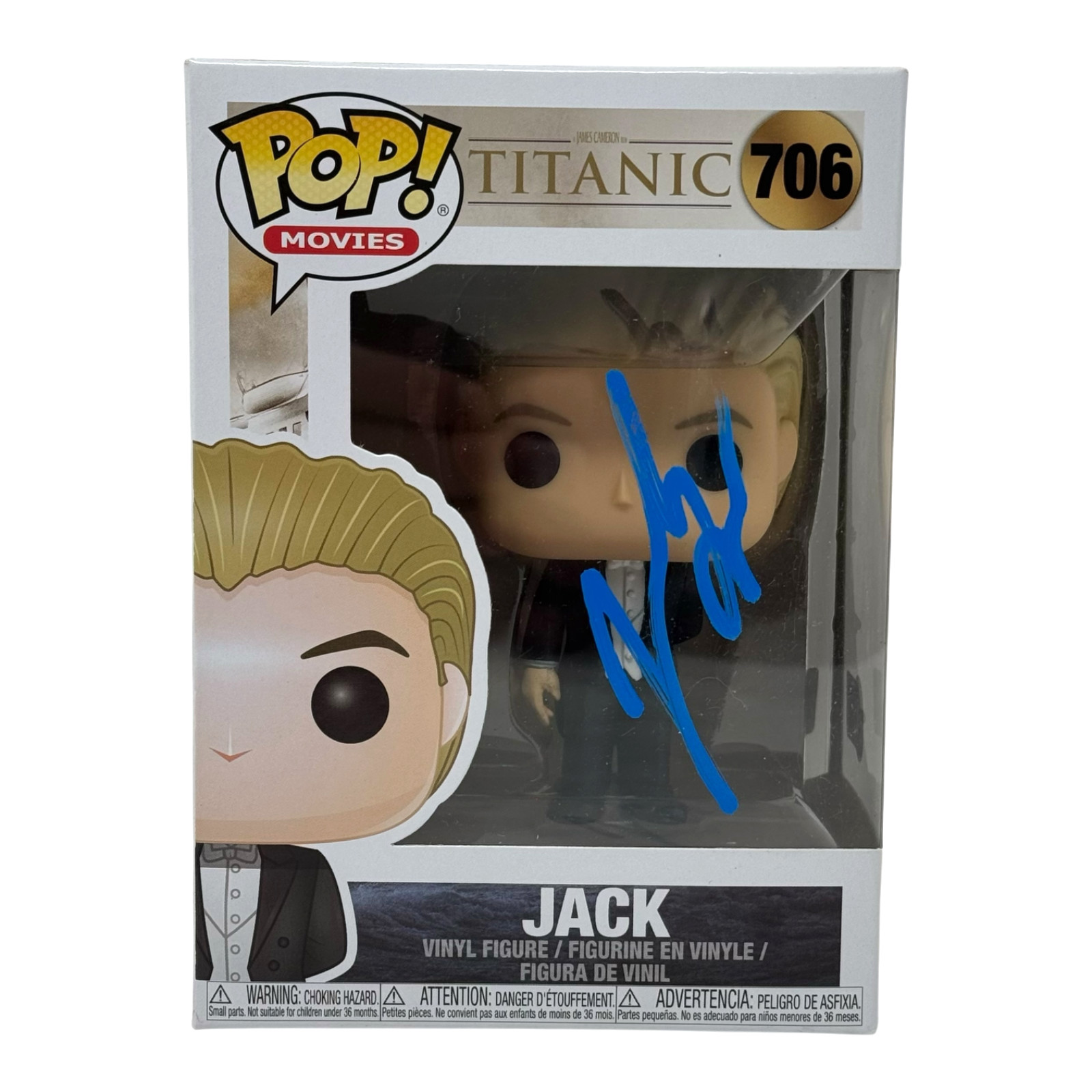 Leonardo Dicaprio Signed Titanic Jack Funko Pop 706 Autograph Figure Beckett Coa