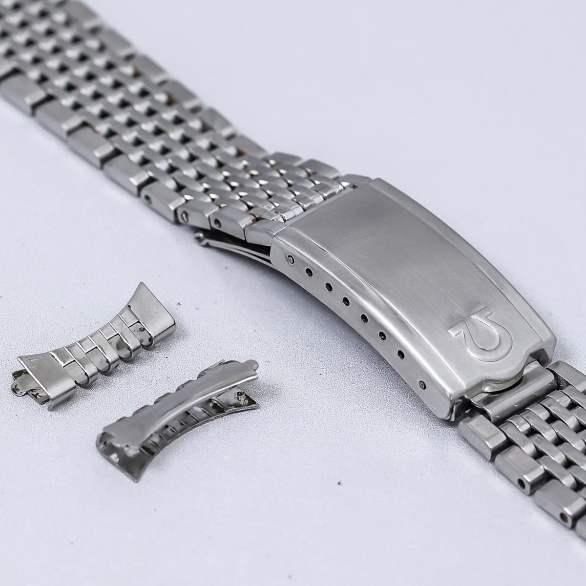 Exc+5 w/70 End Links* Vintage OMEGA 1503 18mm Beads of Rice Mens