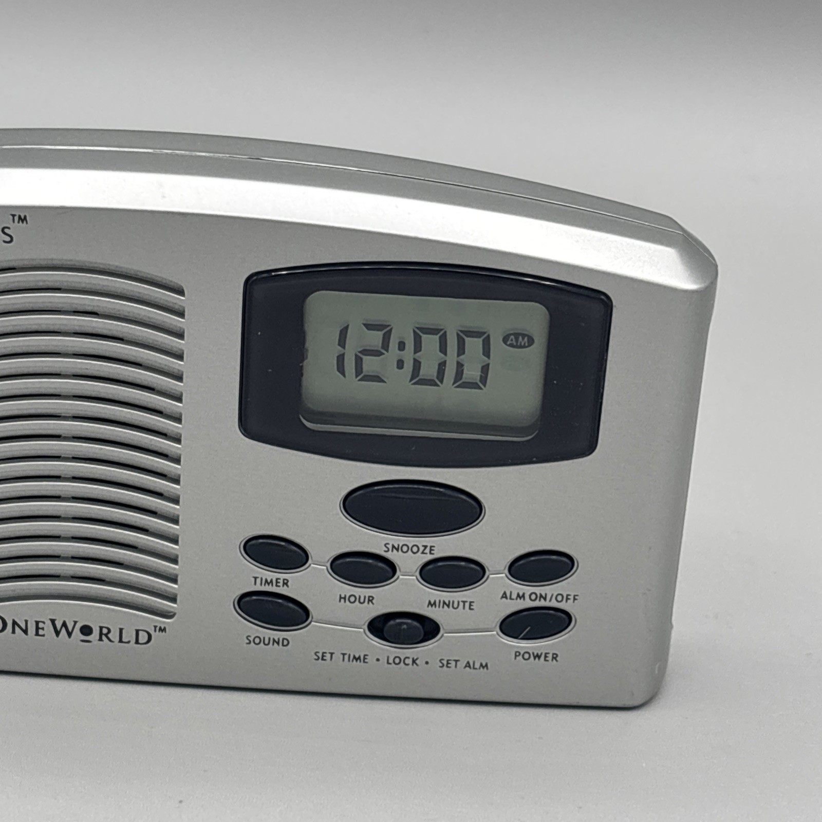 One World Soothing Sounds Portable Therapy Machine Relax Sleep, Alarm Clock