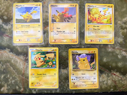 Pokemon Pikachu Lot 5 Cards POP Series 2 Base Set Majestic Dawn Platinum Arceus
