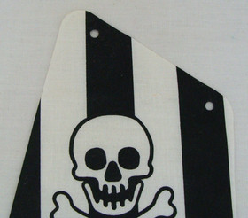 Lego Sail From 6268 Renegade Runner Black & White Stripes Skull Crossbones