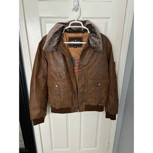 Flavor men’s leather flight bomber jacket XXL