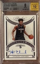 2020-21 Panini Flawless Excellence Signatures Anthony Edwards Auto /25 BGS 8/10