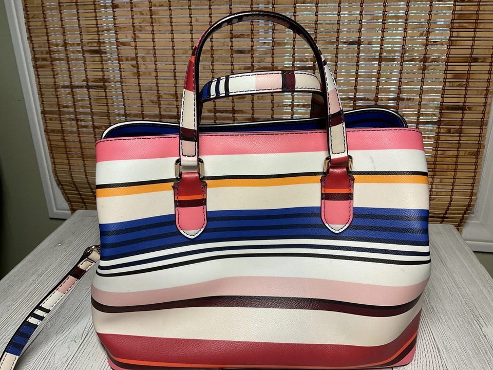 Bolso Bandolera Kate Spade ~ LAUREL WAY RAYAS BEREBER EVANGELIE EN ROSA * Foto 4 de 4