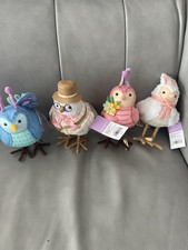 Target Spritz Easter Spring 2024 Featherly Friends Fabric Birds - set of 4 - NWT