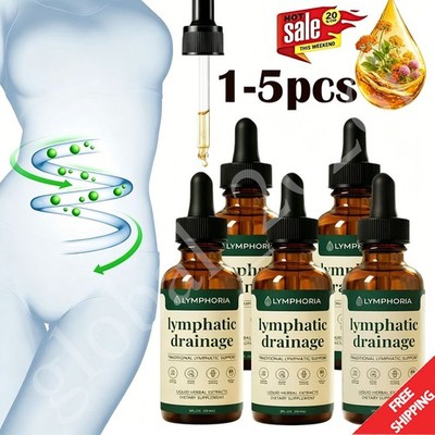 1-5PACK- Lymph System Drainage Bloat Relief - Detox, & Immune Support 59ml