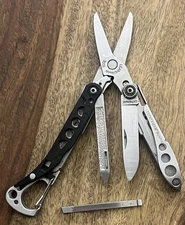 Retired Leatherman Style CS Multi Tool Knife File Scissor Carabiner Discontinued