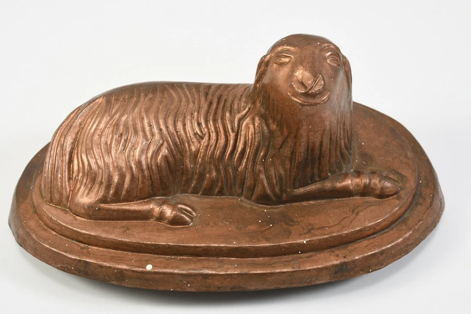 N93A06- Kupfer Backform Osterlamm 18./19.Jh