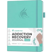 Clever Fox Addiction Recovery Journal for Recovery Progress A5 (Light Turquoise)