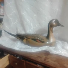 Ducks Unlimited Tom Taber Pintail Wood Carved Decoy Medallion Series SE 1986-87