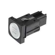 A ABSOPRO Push Button Starter Switch 1.97"x1.06", Black, Silver Tone