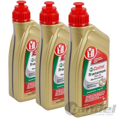 3x 1L CASTROL TRANSMAX DEX III AUTOMATIKGETRIEBEÖL MB236.9 MAN 339 L1 ALLISON C4